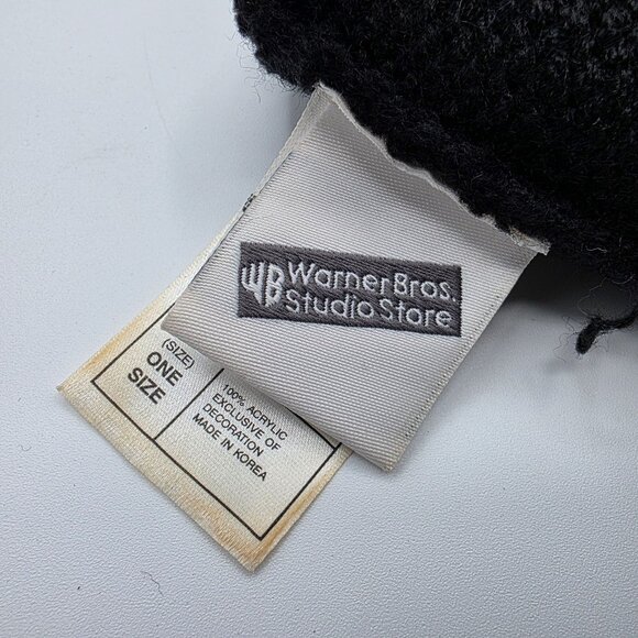 Vintage Warner Bros Tweety Bird Snowflake Acrylic Beanie Hat Black Winter Warm main image 5